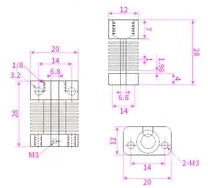 MK8 Assembled Extruder Hot End kit