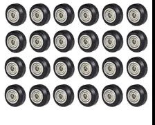 Plastic Wheel with 625zz Idler Pulley Gear Passive Round/V-Slot Perlin Wheels for